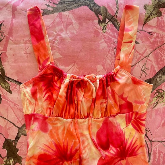 y2k vintage hawaii hibiscus flower print sundress - Picture 6 of 8